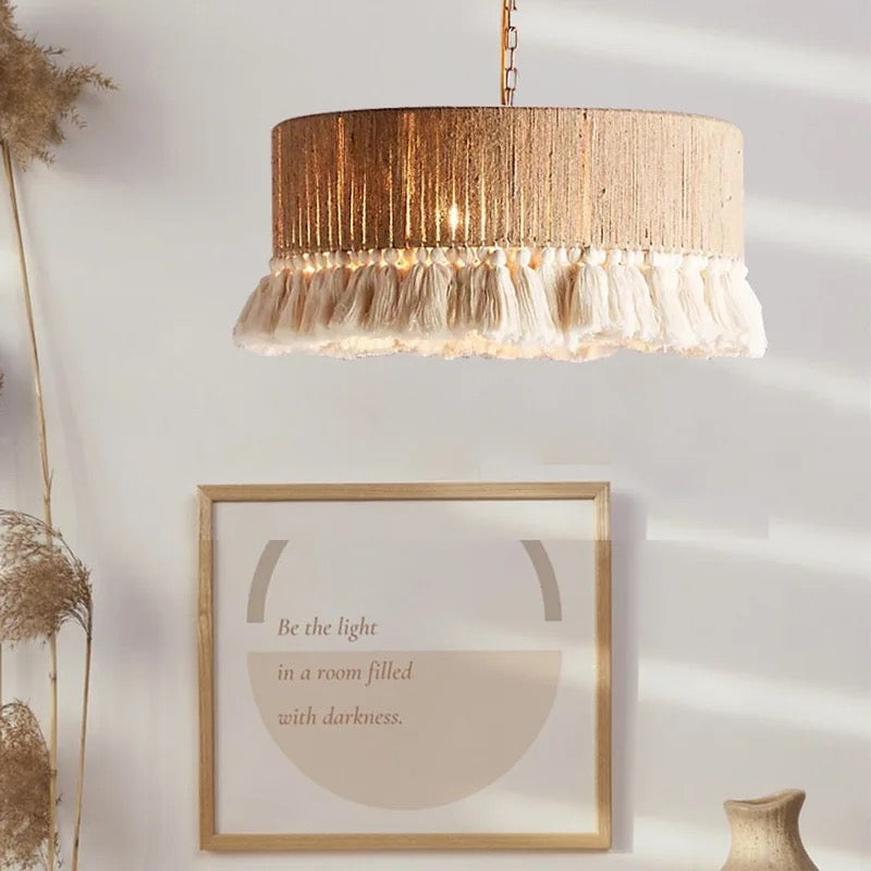 Lampe suspendue circulaire style bohème - Koro