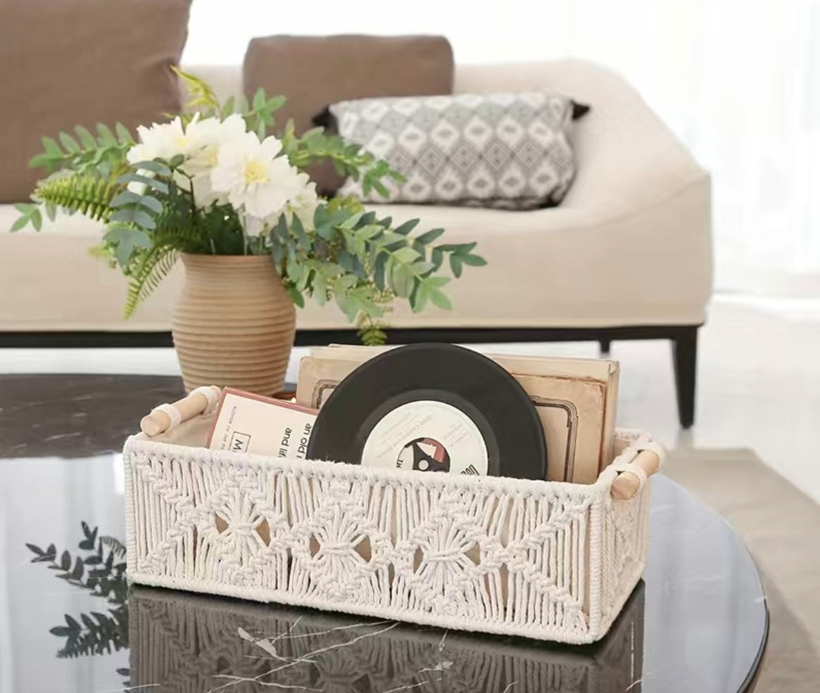 Panier de rangement en macramé - Bila