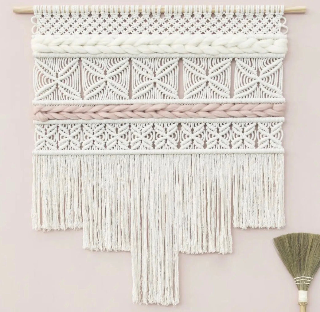 Tenture murale en macramé style bohème - Aco