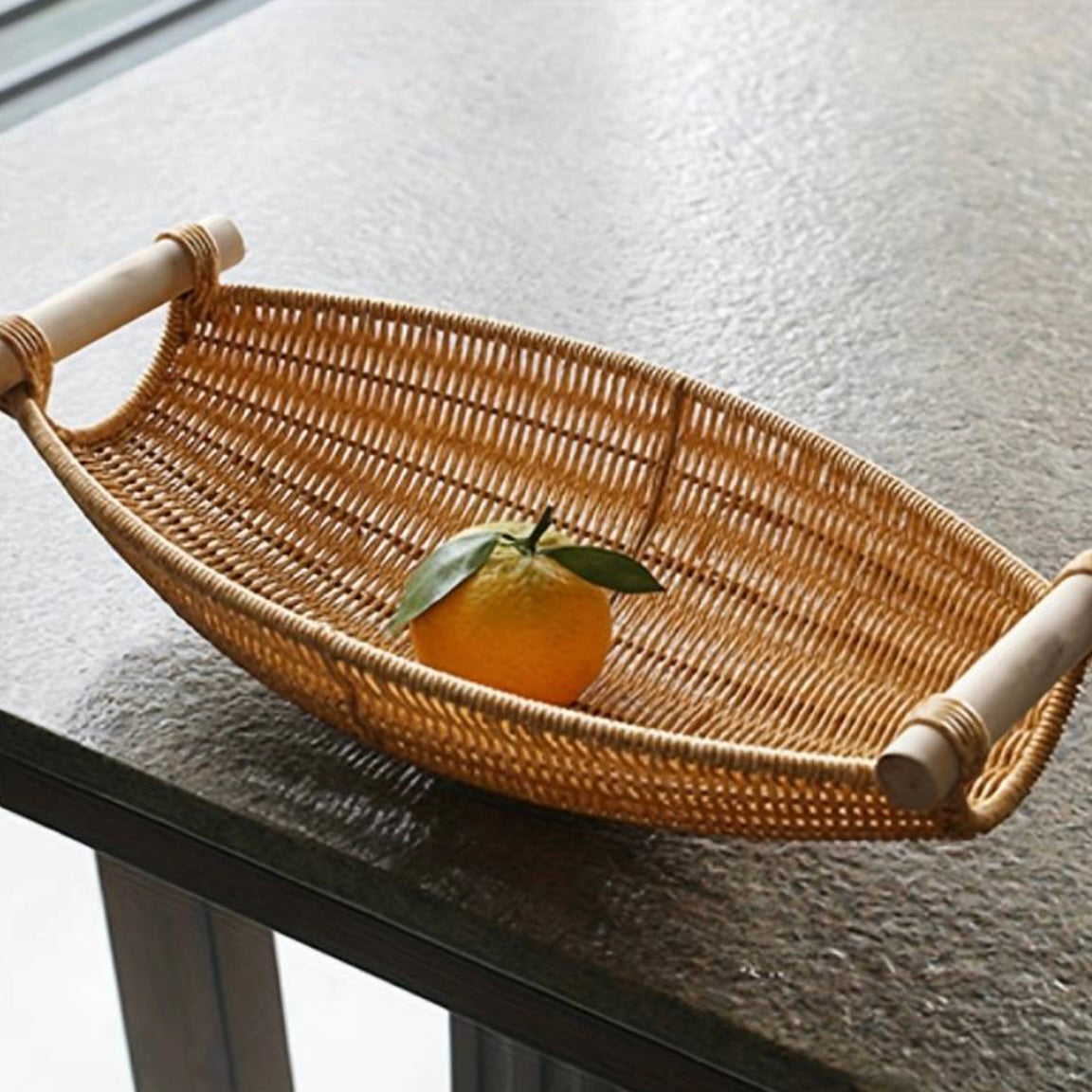 Panier à fruits en rotin tissé style bohème - Hani
