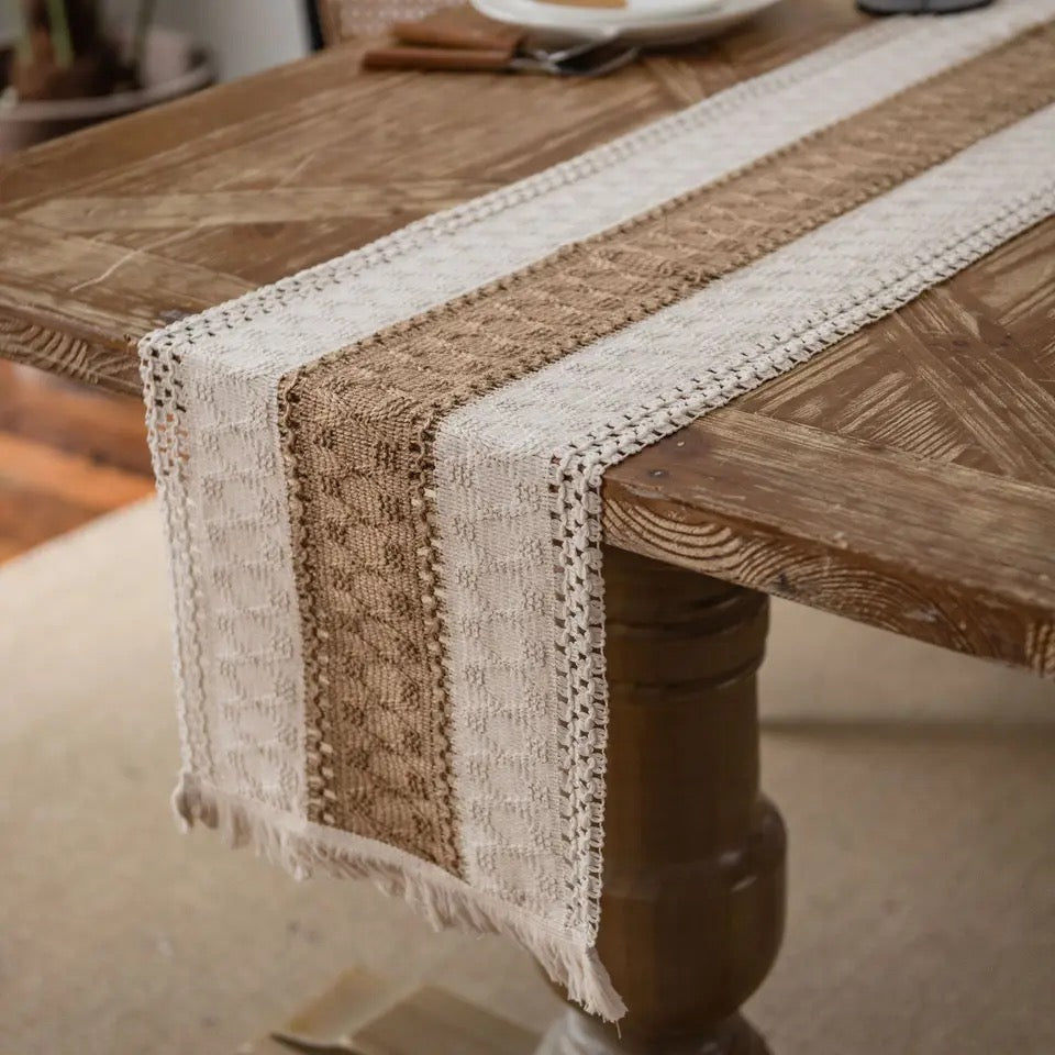 Camino de mesa macramé estilo bohemio - Beli