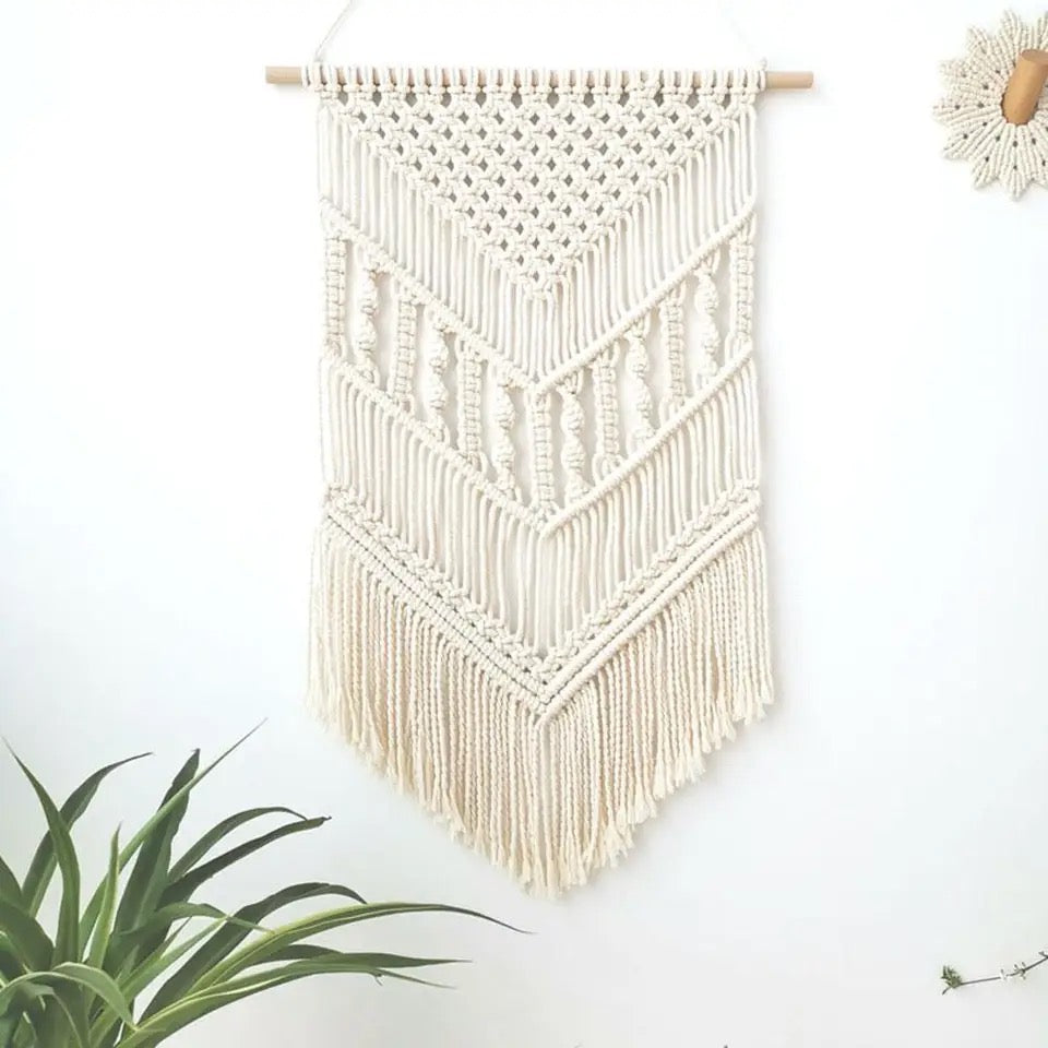 Tenture murale en macramé style bohème - Esther