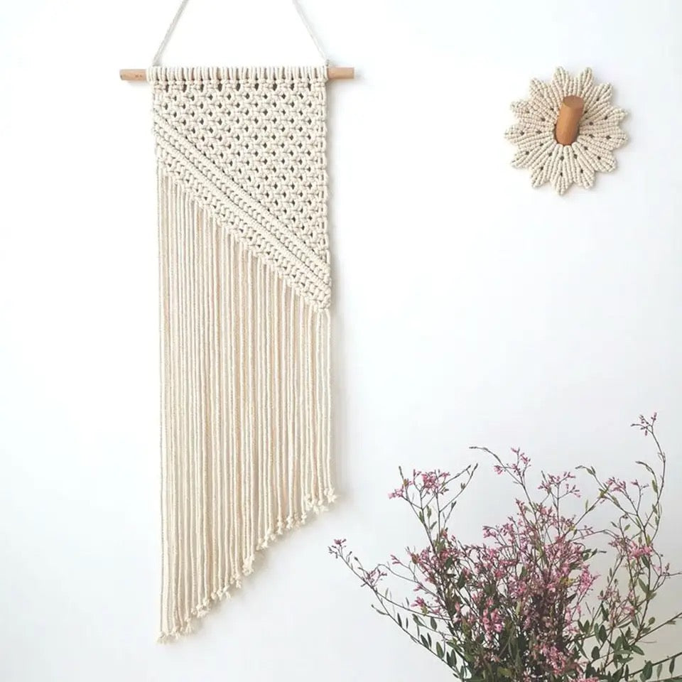 Tenture murale en macramé style bohème - Zidi