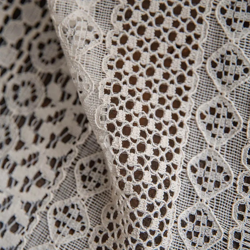 Rideau tissé au crochet style bohème - Nissia