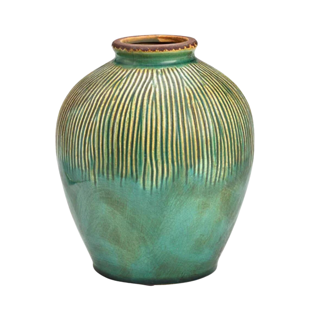 Vase en céramique vert style bohème - Cherki