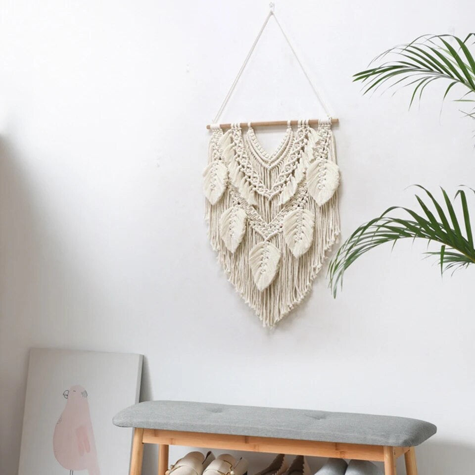 Tenture murale en macramé style bohème - Emi