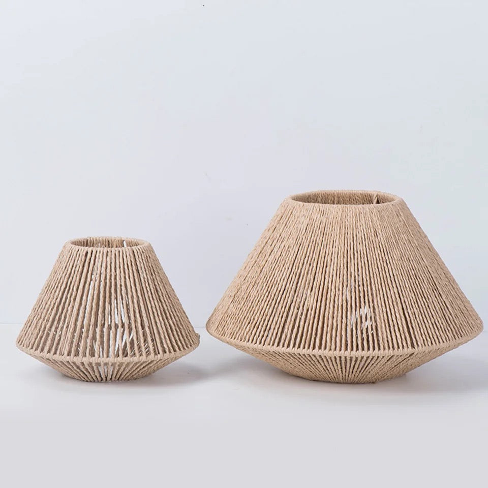 Lampe suspendue en rotin tissé style bohème - Léni