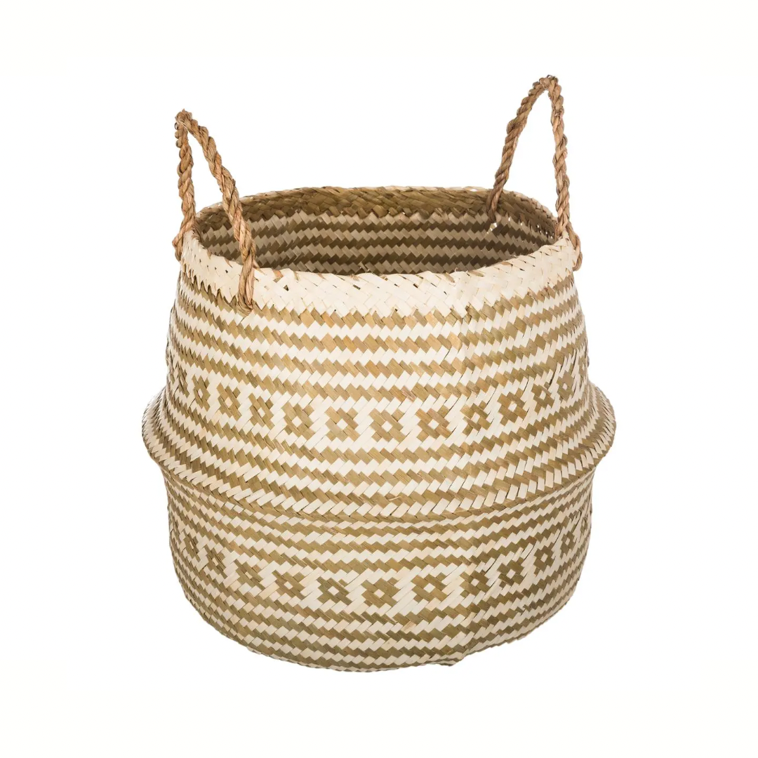 Panier en osier ethnique style bohème - Aztec