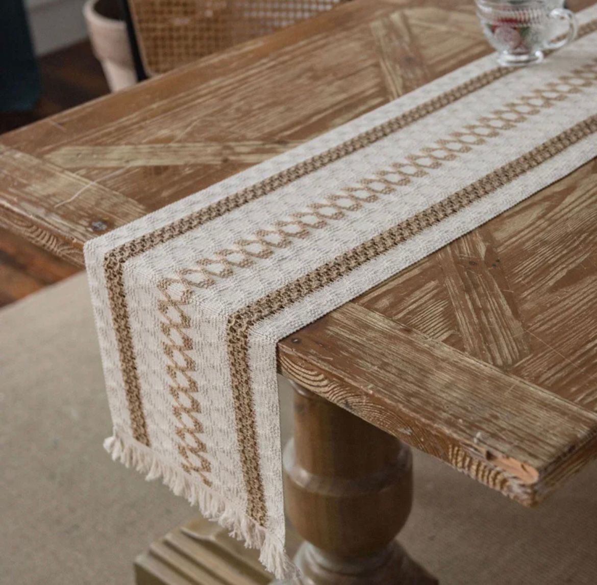 Chemin de table en macramé style bohème - Beya