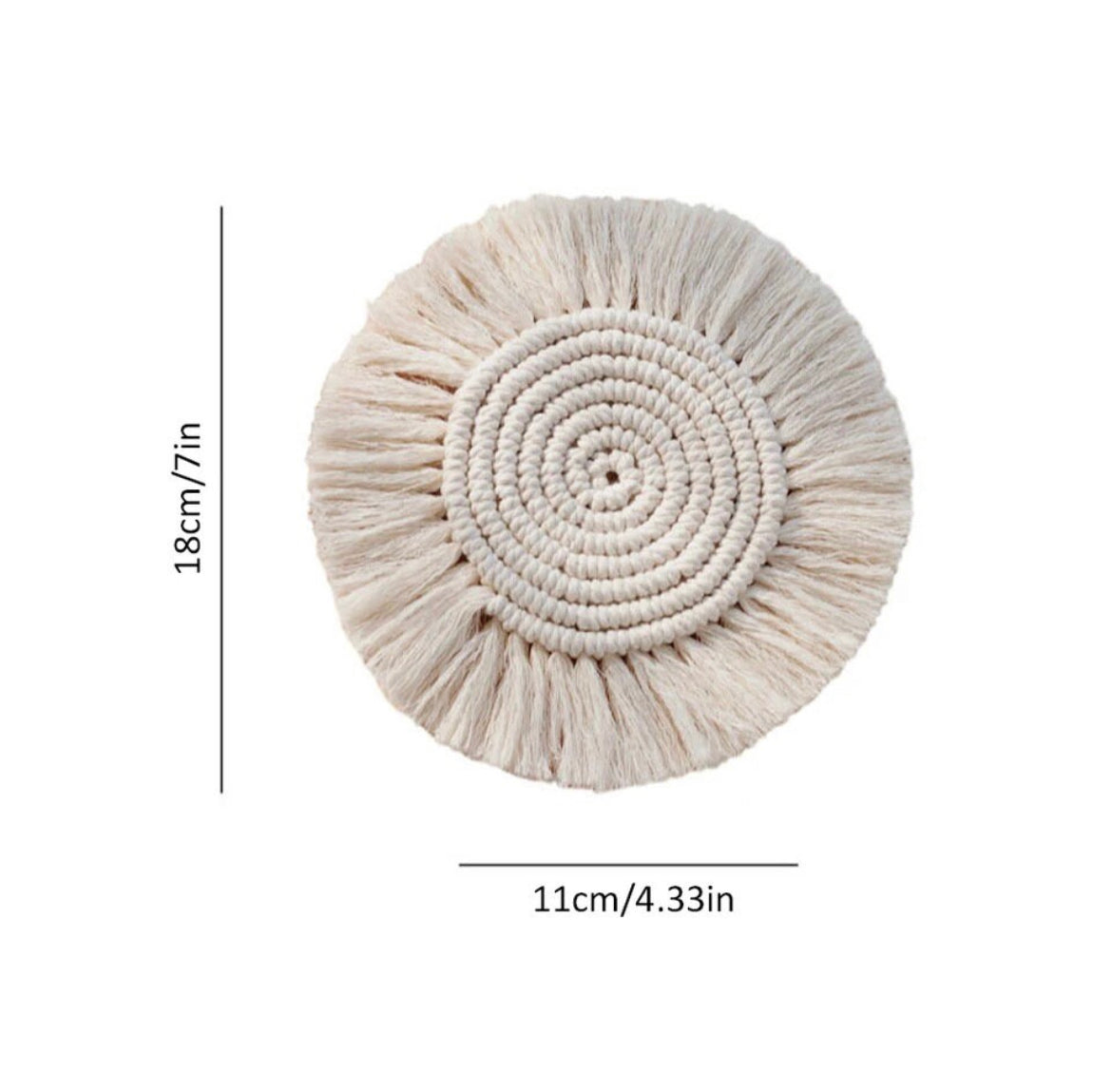 4 dessous de verre en macramé style bohème - Siko