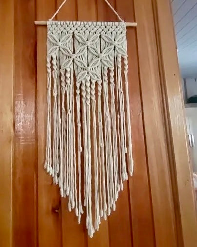 Colgante de pared de macramé tejido a mano, estilo bohemio - Costa