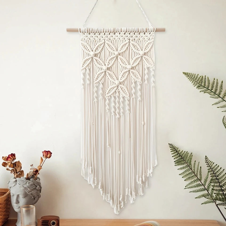 Colgante de pared de macramé tejido a mano, estilo bohemio - Costa