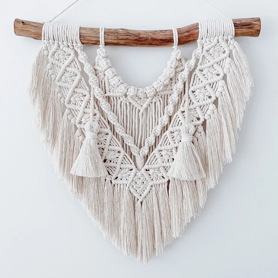 Macramé wandkleed in Boheemse stijl - Kefila