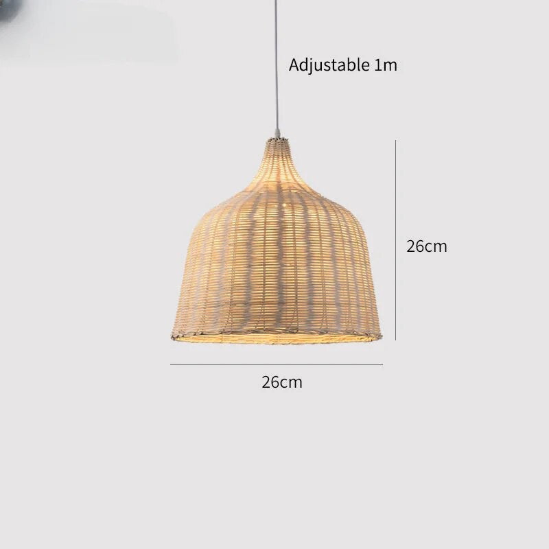 Lampe suspendue en rotin tissé style bohème - Atchi